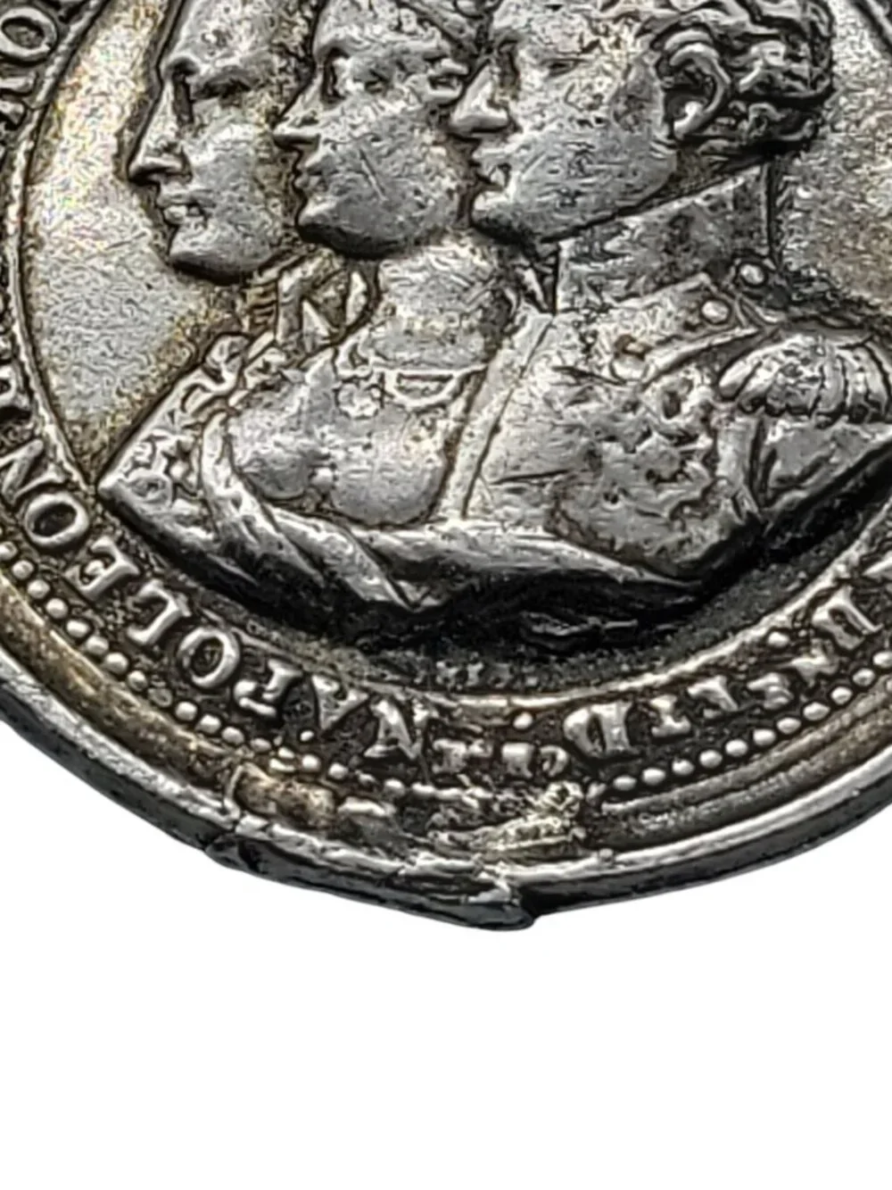 VTG LIDZ Bros NYC Napoleonic Medal Brooch Three Emperors Marie Louise Francis
